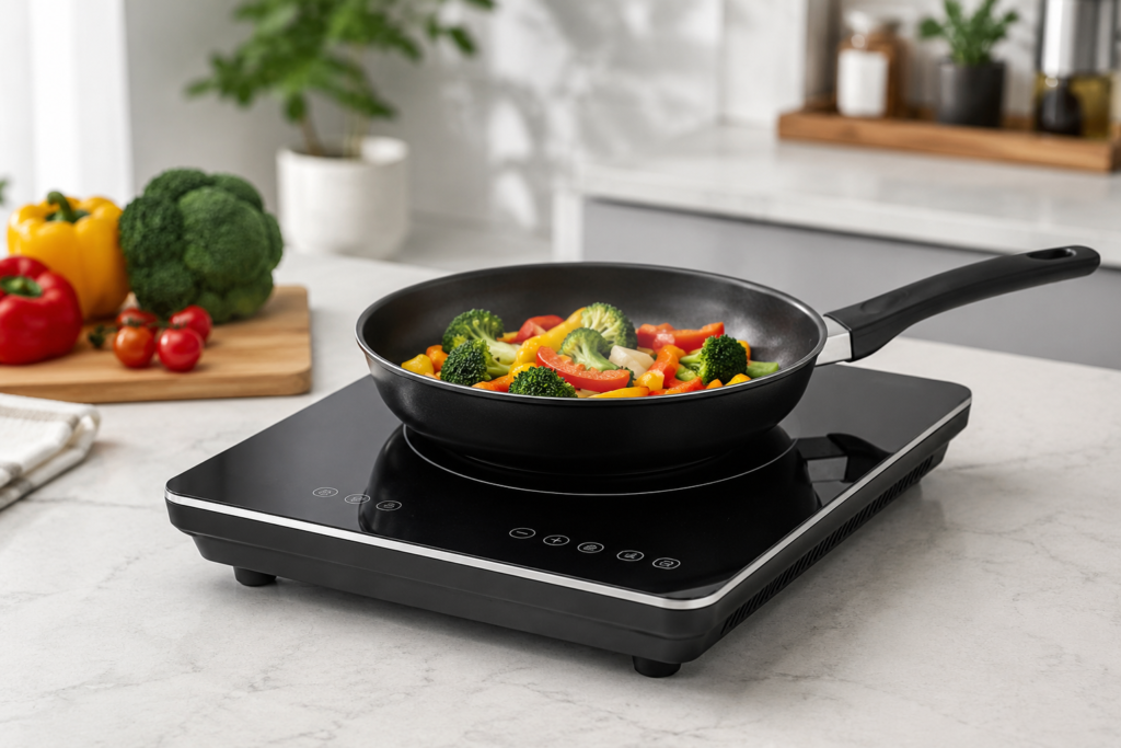 Portable induction cooktops