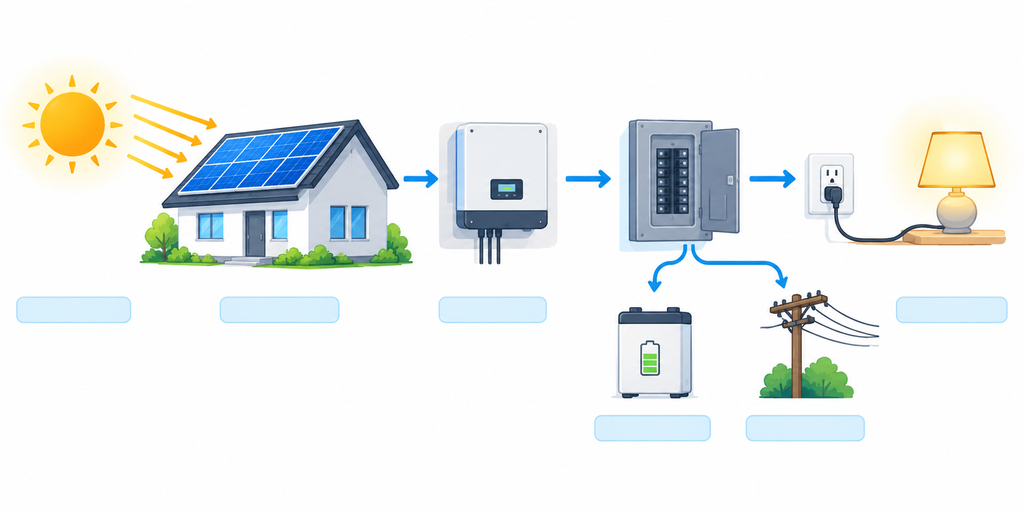 solar power system flow diagram
